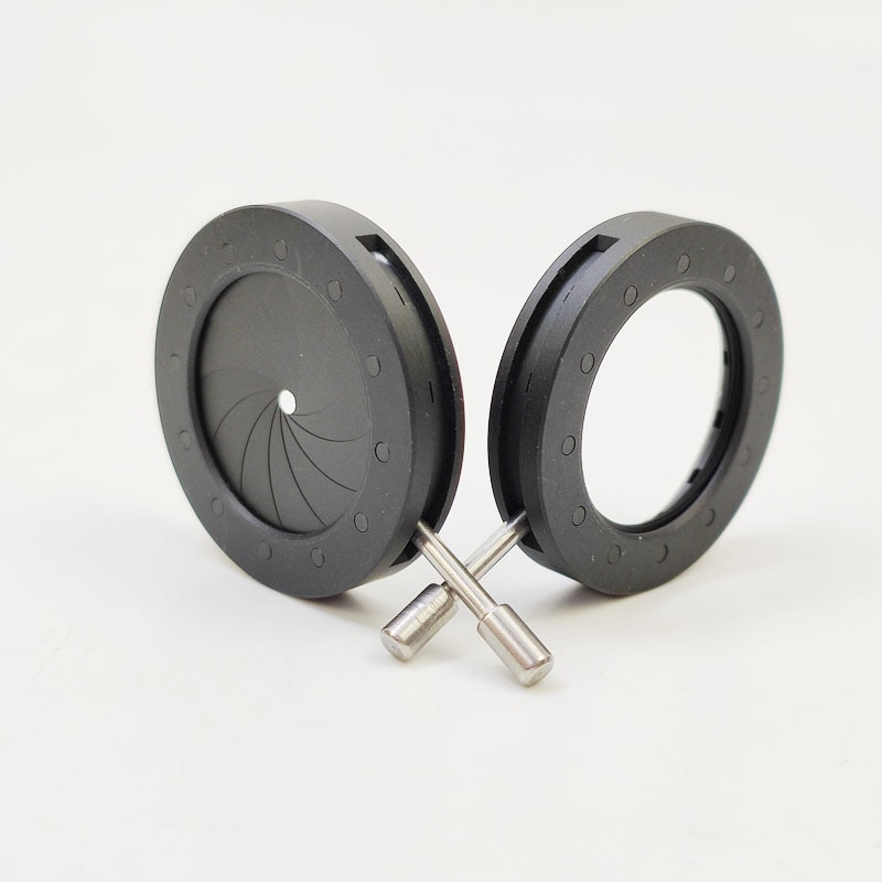 Forsterker diameter 1-20mm 12 blader zoom optisk iris diafragma blenderåpning kondensator til digitalkamera mikroskop adapter