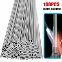 100Pcs Aluminium Oplossing Lassen Flux-Gevulde Staven Draad Solderen Staaf 1.6Mm X 50Cm Oplossing Lassen Flux-Gevulde Staven Metaalbewerking