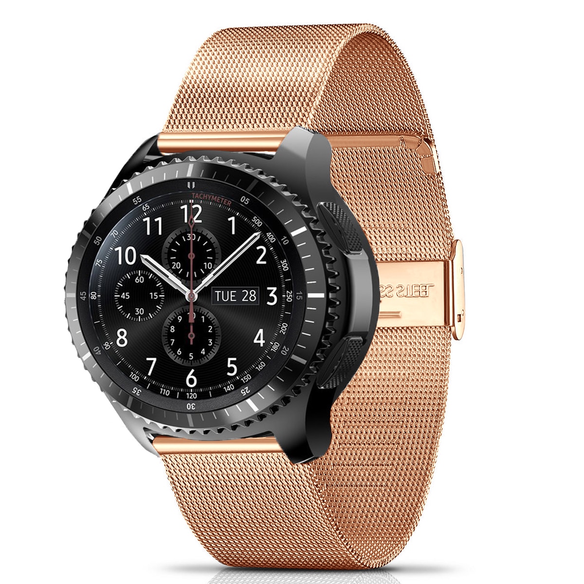 22mm milalainen silmukkahihna samsung gear  s3 frontier/classic kellon ranneke huawei gt ruostumattomasta teräksestä valmistettu ranneke galaxy watch 46mm