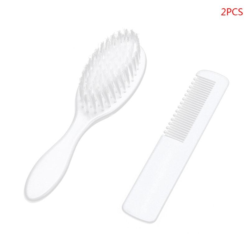 2 Pcs Baby Hair Brush Comb Set for Newborns Toddlers Infant Safety Scalp Massage F3ME