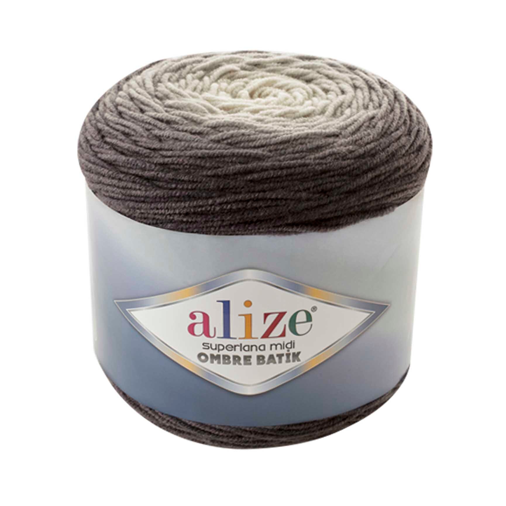 Alize Superlana Mıdı Ombre Batik Hilo para tejer a mano 300 gramos 510 metros, Hilo, Lana, Acrílico, Temporada otoño / invierno, ganchillo, ropa, cárdigan, blusa, , hobby, tejido, tienda de, Palmie, Turquía,: 7290
