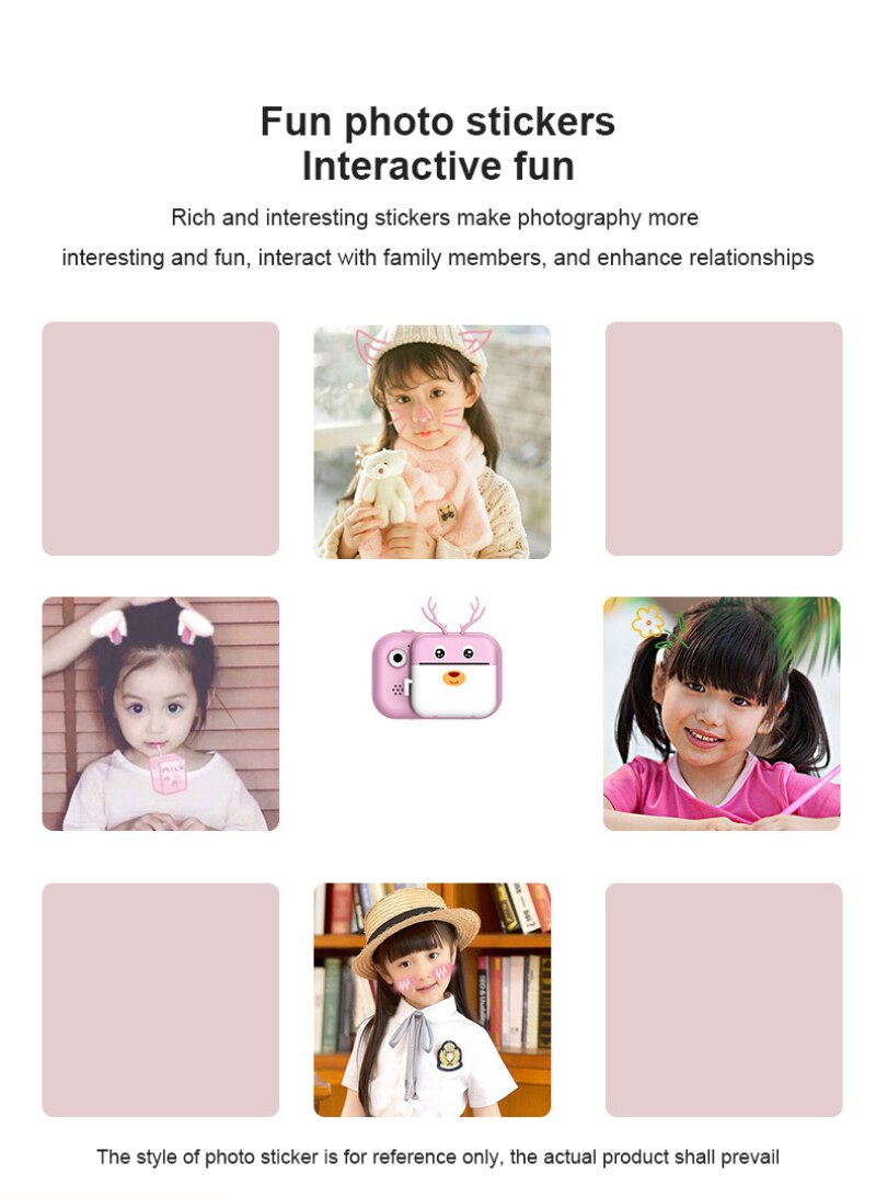 2.4 Inch 1080P With 16GB Memory Card Instant Print 2MP HD Digital Camera Video+Photo Paper Xmas OTG For Kids