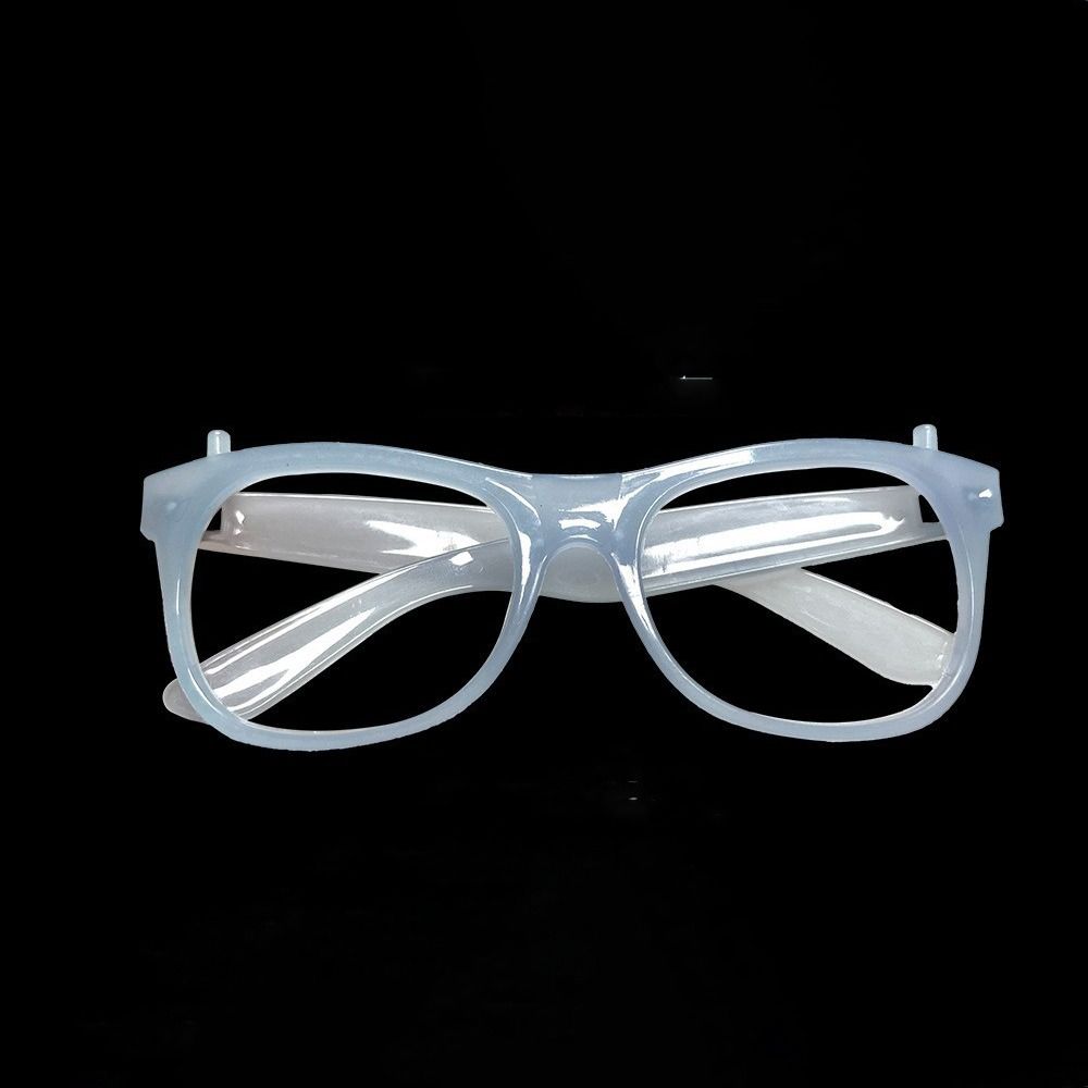 Świecące w ciemności okulary imprezowe, migoczące, świecące okulary, dekoracje na Halloween, okulary fluorescencyjne.: Czerwony