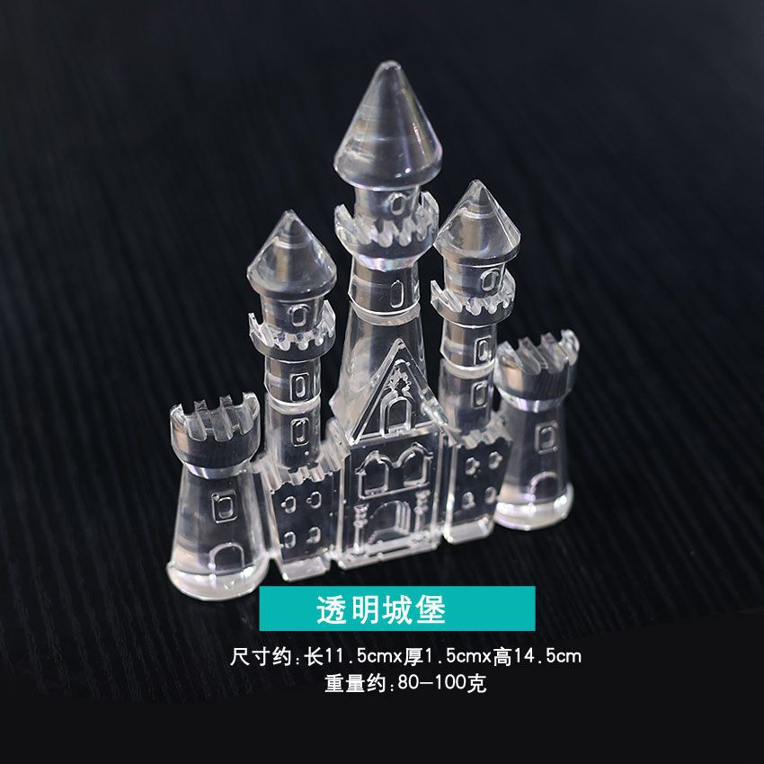 Aquarium Landschapsarchitectuur Kristallen Kasteel Simulatie Windmolen/Vissenstaart/Vraaggenezing Creatieve Decoratie Onderwaterwereld Landschap: Bruin