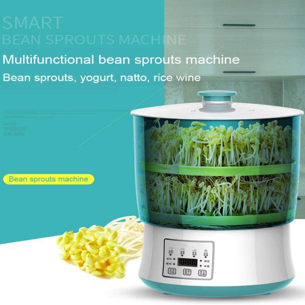 Machine de germes de haricot d'intelligence d'utilisation à la maison de 220V 110V grande capacité Thermostat graines vertes croissant Machine automatique de germination de haricot