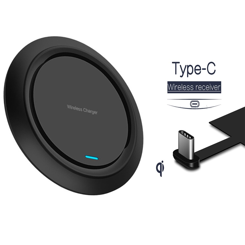 QC 10W Qi Drahtlose Ladegerät Empfänger Adapter Kit Für iPhone 12 11 7 6 5 4s Wireless Charging Pad rezeptor Für Samsung Note9 S20 S9: Type-C Kit