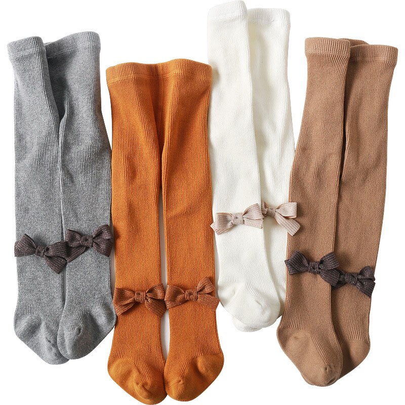 Schattige strikken zachte katoenen babymeisjes panty's effen kleur winter herfst meisjes panty's panty's peutermeisjes panty's kleding