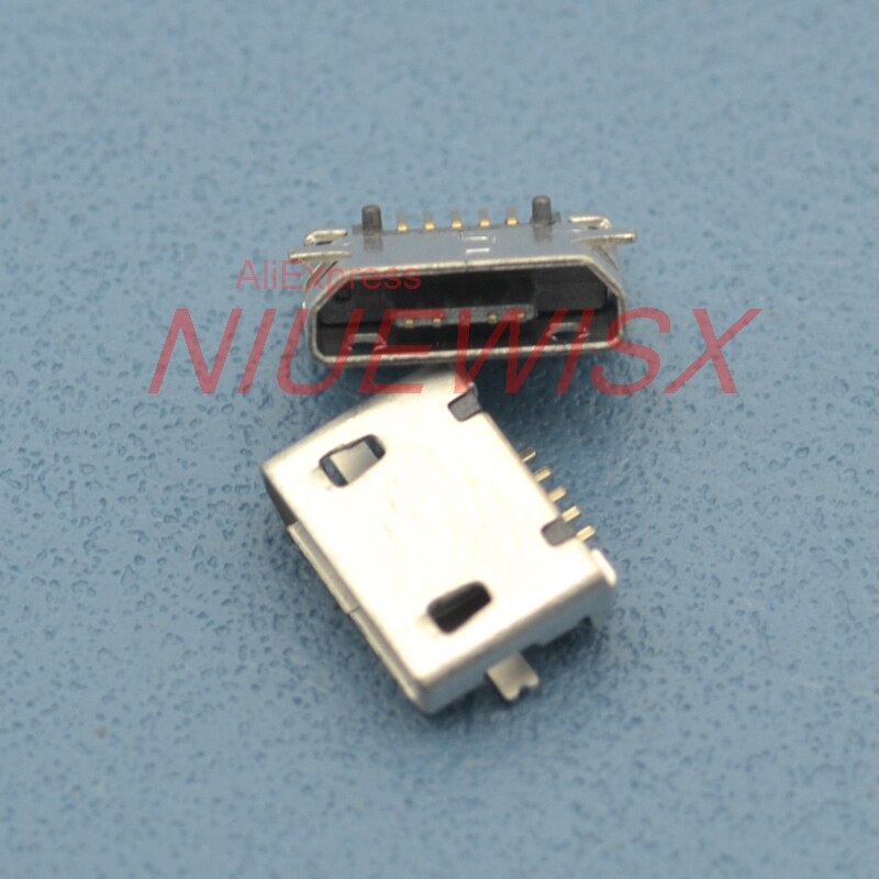 50Pcs Micro USB Type B Female 5Pin SMT Socket Jack Connectors Port PCB Board For Mobile Phone Mini USB Charging Socket