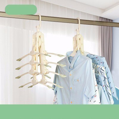 VOZRO-colgador de ropa plegable, secador de secado de ropa, colgador de ropa para colgar en la ropa, soporte telescópico: green