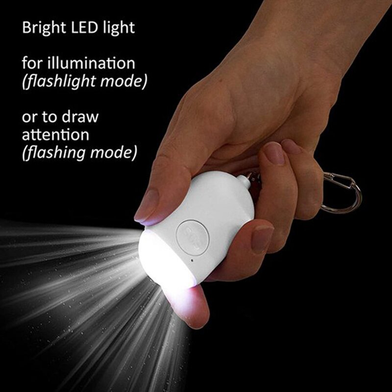 -3 Pcs Safe Sound Personal Alarm,130DB Keychain Alarm Security Alarm With Mini Emergency LED Light For Women Kids Elderly