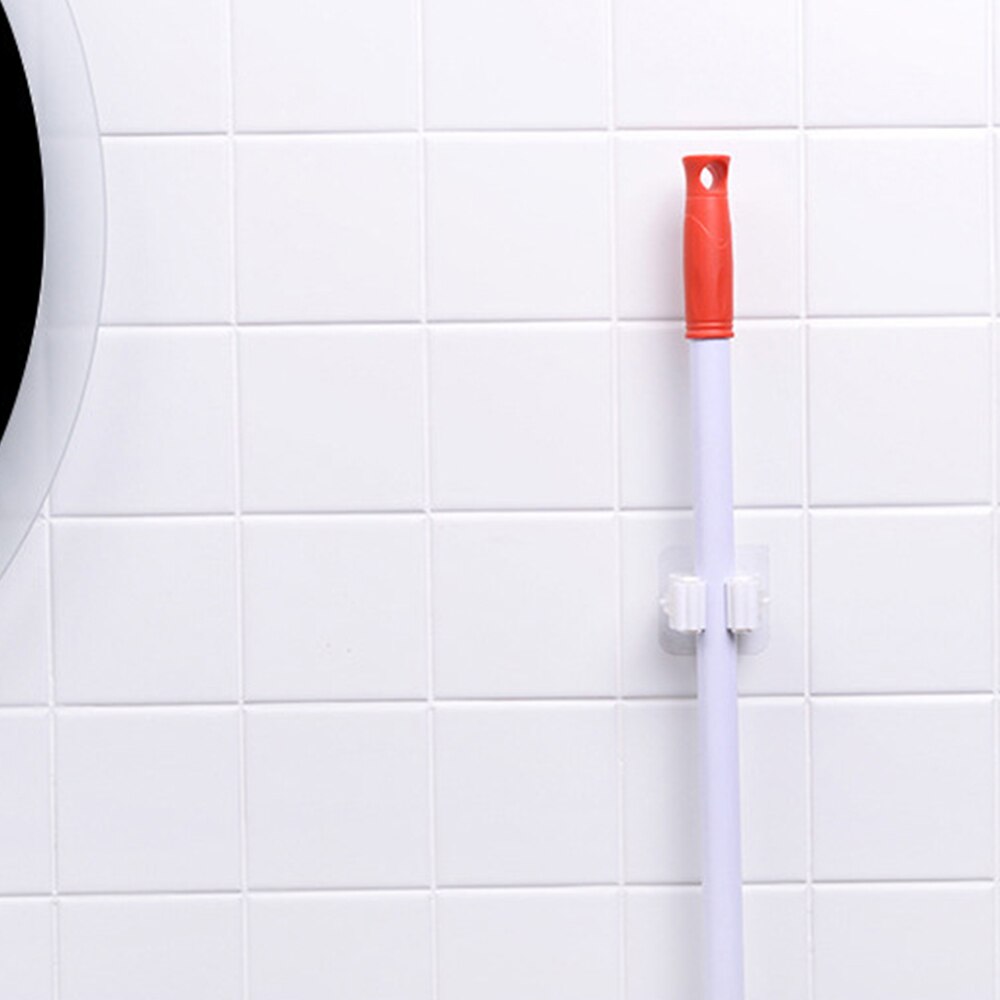 Badkamer Wall Mounted Non Punch Mop Clip Plastic Moderne Eenvoudige Sterke Kleverigheid Dikke Materialen Duurzaam Een Verscheidenheid Van Kleuren