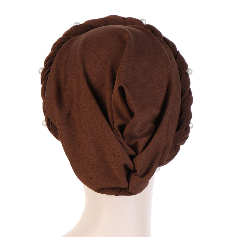 Hiyab-pañuelo para la cabeza para mujer musulmana, capa de turbante de algodón sólido, blanco perla, interior, musulmán, turbantes