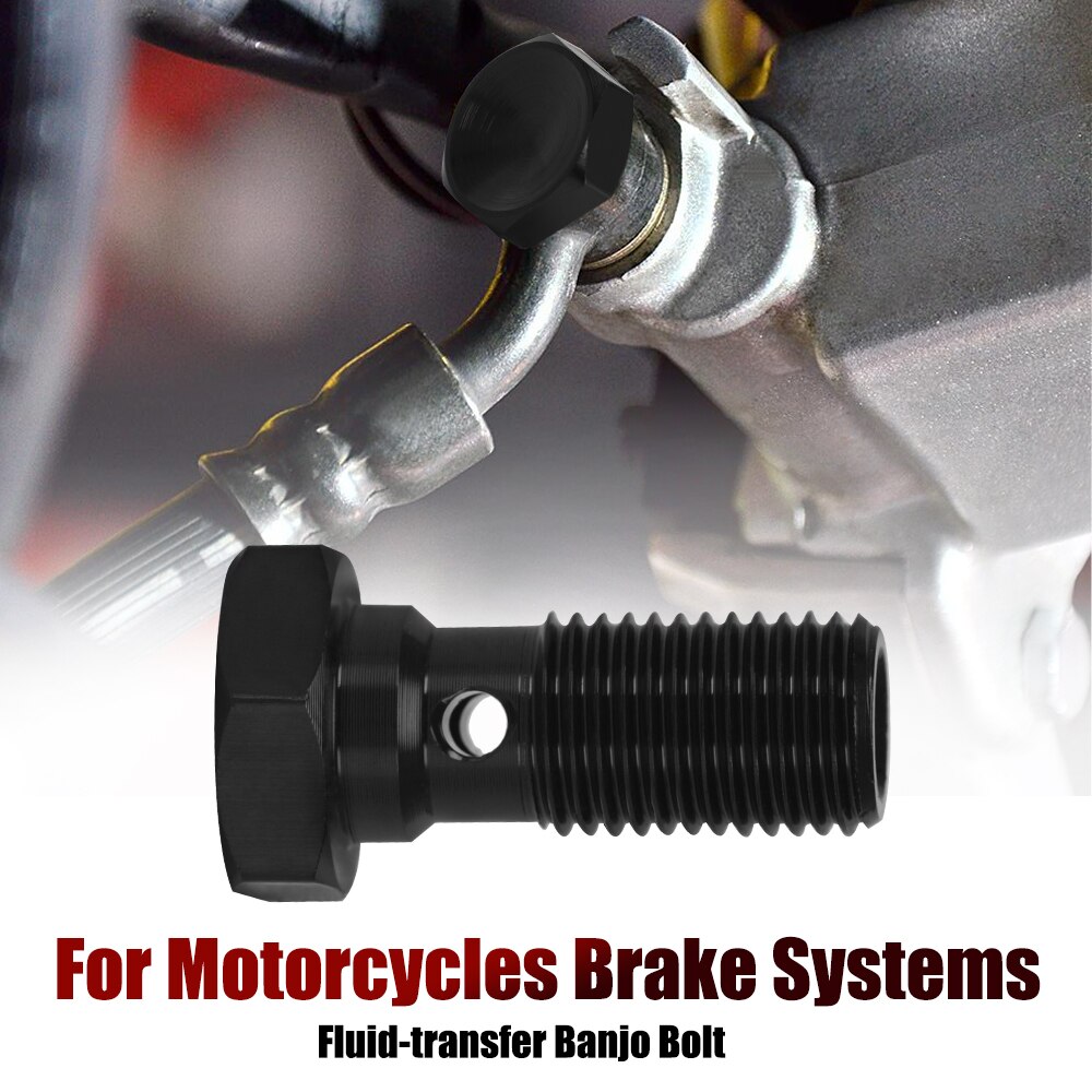 Banjo-tornillos de cilindro maestro de freno delantero/trasero, Perno de pinza de manguera de freno, tornillo de embrague hidráulico, M10 x 1,25, 22mm, motocicleta