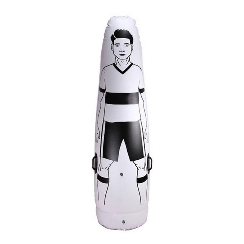 1.75m pvc voksen oppustelig fodbold træning mål keeper solo fodbold træner tumbler luft dummy værktøj oppustelig tumbler væg: Sort