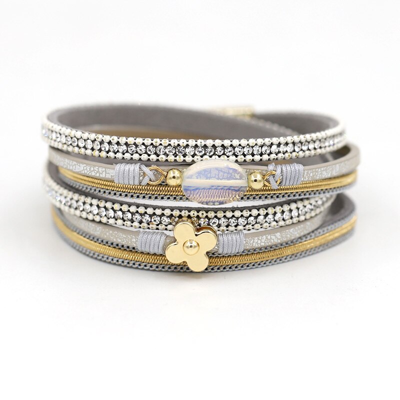 VONNOR frauen Armbänder Boho Schmuck Natürliche Perle mehrschichtig Leder 2 Kreis wickeln Armbinde