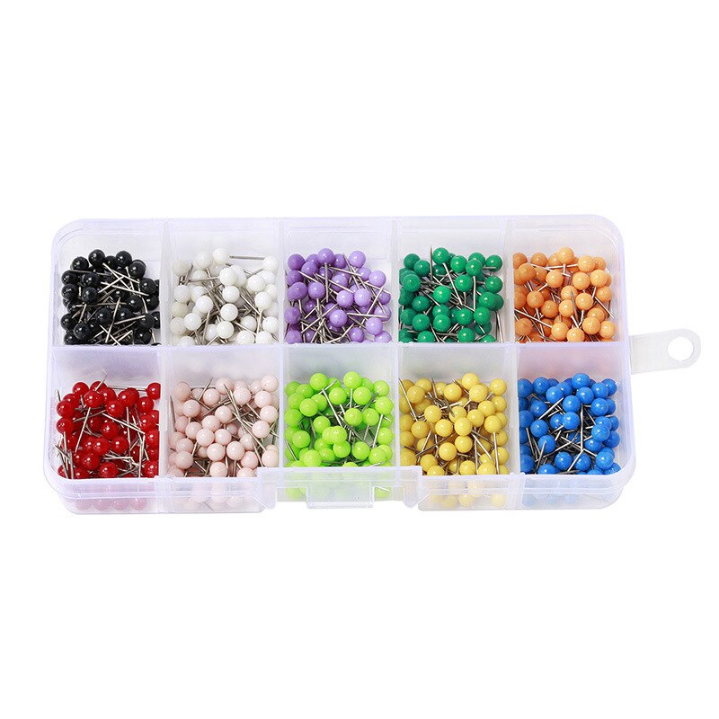 500Pcs 4Mm Mini Push Pins Ronde Bal Head Kaart Kopspijkers Met Roestvrij Punt Voor Kantoor Thuis Ambachten Diy markering Push Pins: Default Title