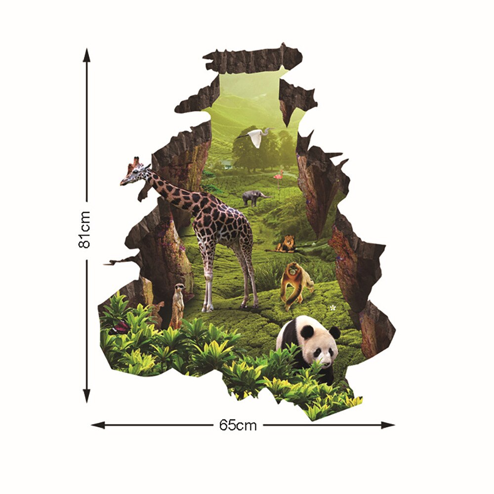 1PCS Space 3D Wall Stickers PVC Living Room Bedroom Home Decor Forest Landscape Poster Background Home Decoration Accessories: C