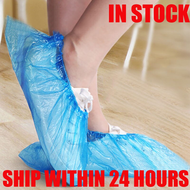 500Pcs Waterdicht Anti Slip Boot Covers Plastic Wegwerp Overschoenen Overschoenen Veiligheid Overschoenen Laarzen