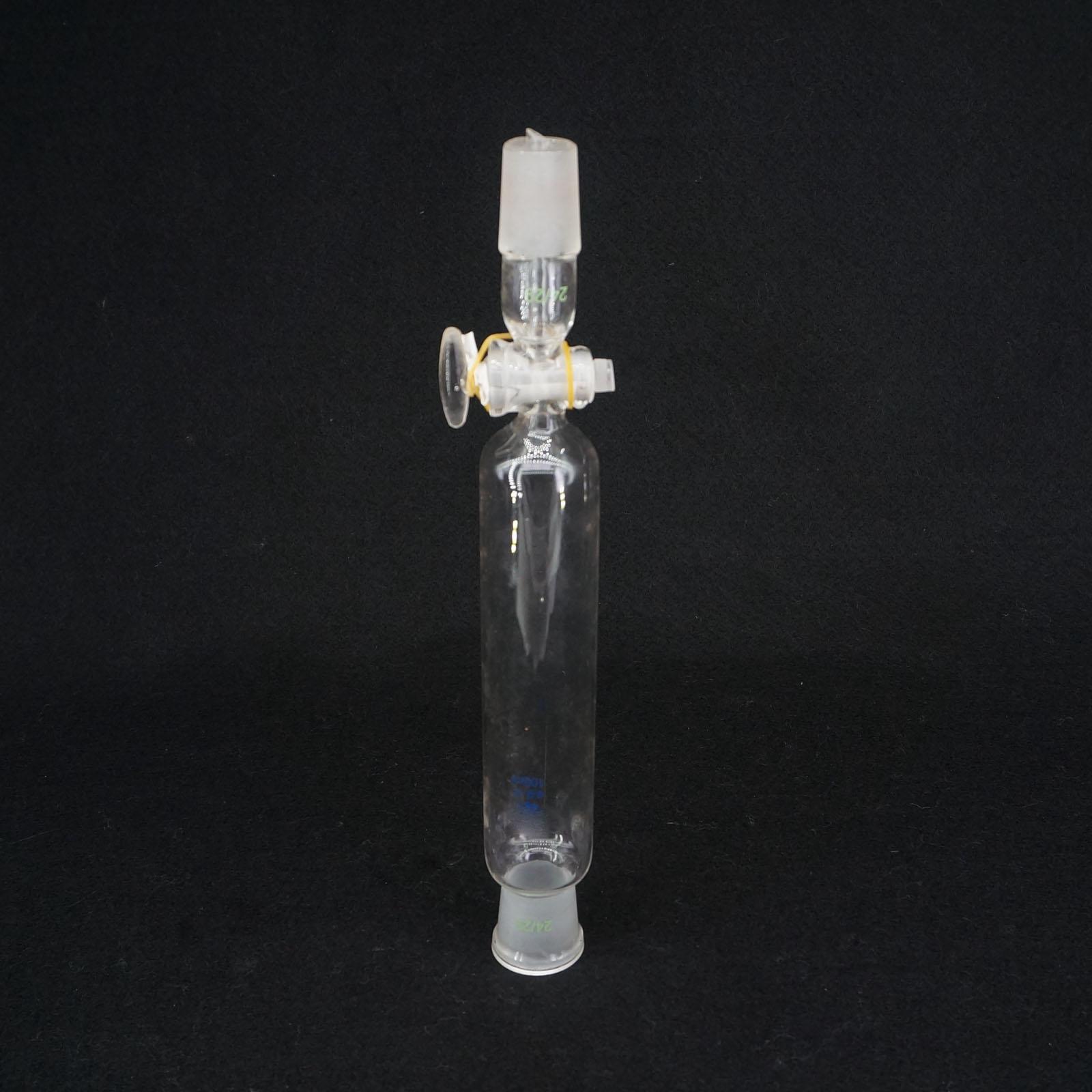 100ml Ground Glass Joint 24/29 Cylindrical Separatory Funnel Lab Glassware