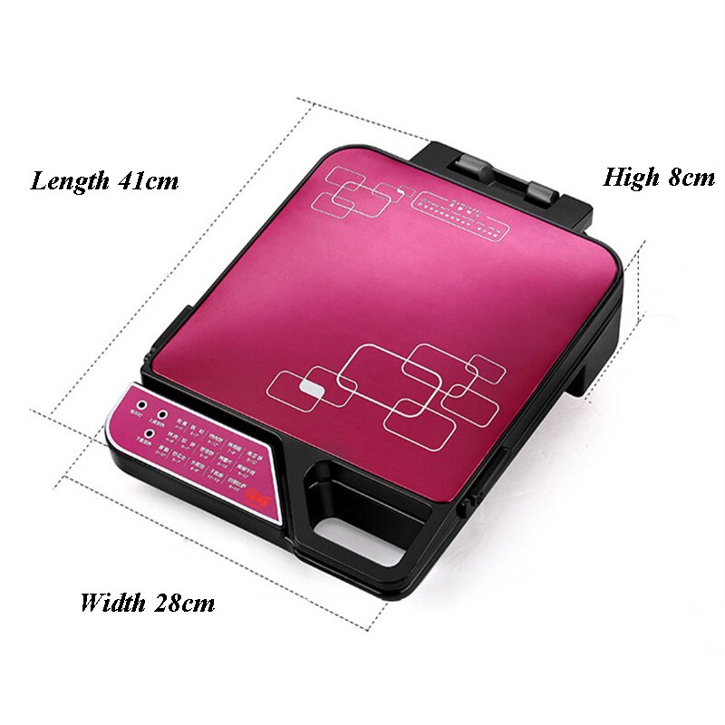 Multi-function Electric Pancake Machine Ultra-thin Griller Non-stick Double-sided Barbecue Pizza Waffle Machine DLD-002