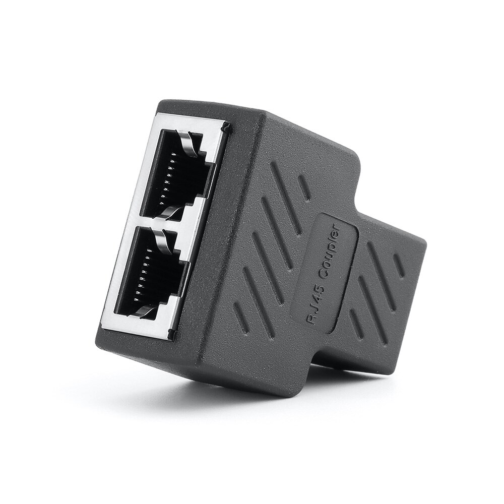 1 To 2 Ways Ethernet Cable Adapter Lan Cable Extender Splitter for Internet Cable Connection 1 Input 2 Output