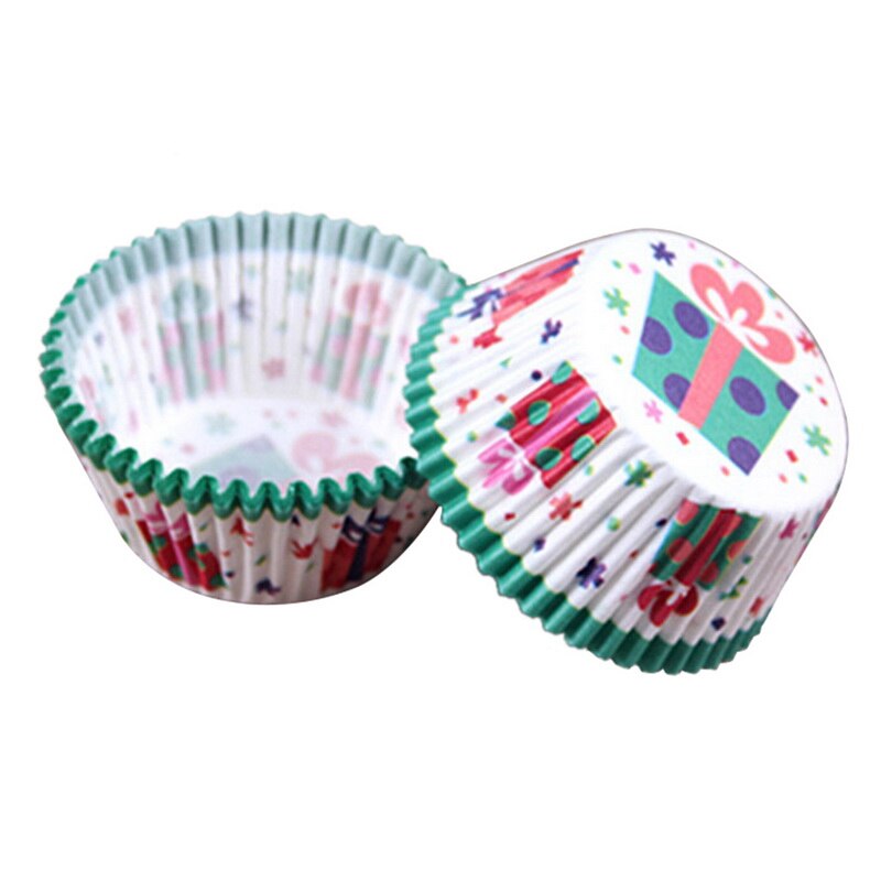 Mini rainbow 100pc cupcake liner bagekop cupcake papir muffin etuier kage æske æggetærter bakke køkken tilbehør værktøj: G183048a