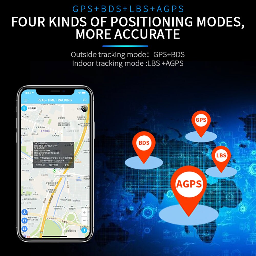 GF11S GPS Magnetic GPRS Tracker For MotorcycleCar Child old man Trackers Locator Systems Mini Bike Anti-lost locator