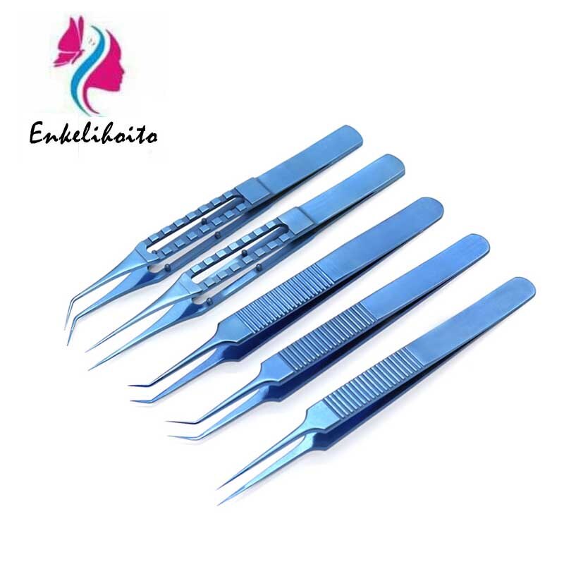 Pinzas para plantar cabello de aleación de titanio, herramienta de instrumento para implante de cabello