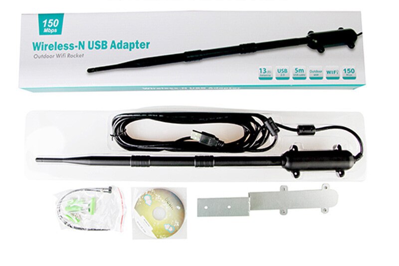 Hochleistungs-wlan-usb-adapter mit 1000m antennen für den außenbereich , 802.11b/ g/n-signalverstärker und 2.0 empfängern für drahtlose netzwerkkarten (neueste version)