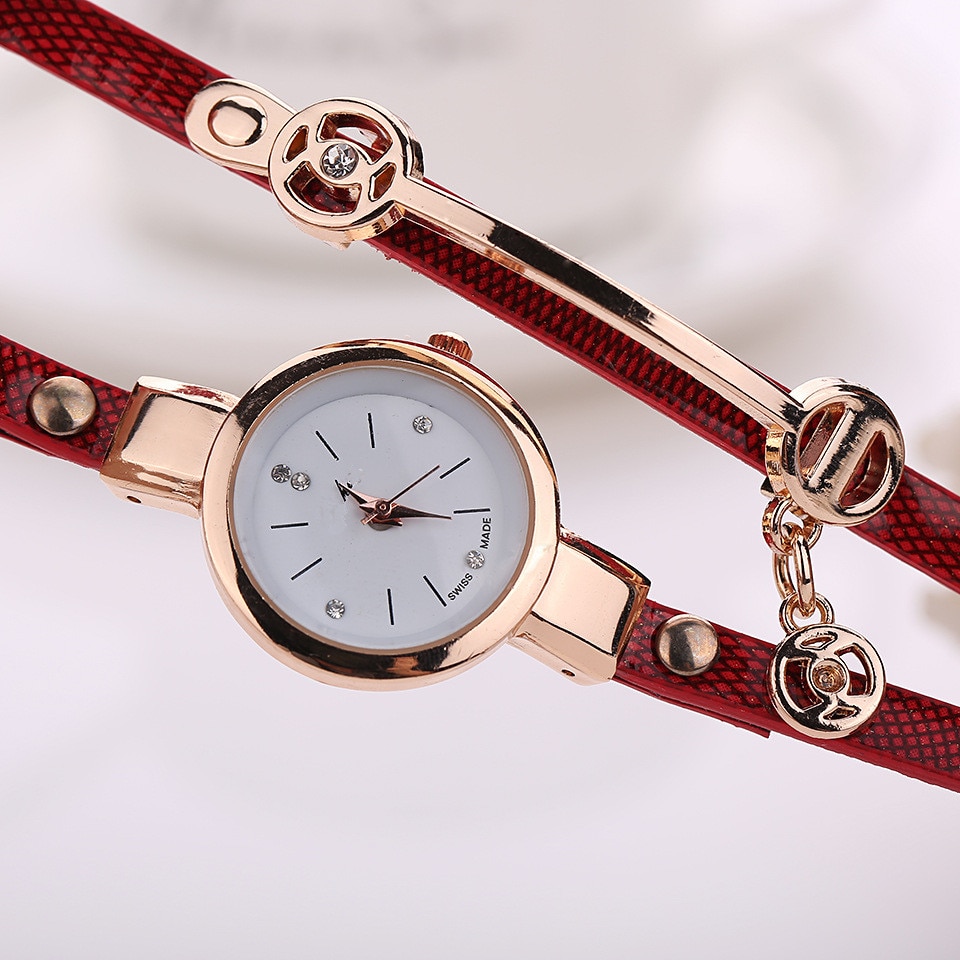 Reloj de pulsera con correa de Metal para mujer, de cuarzo, de ,