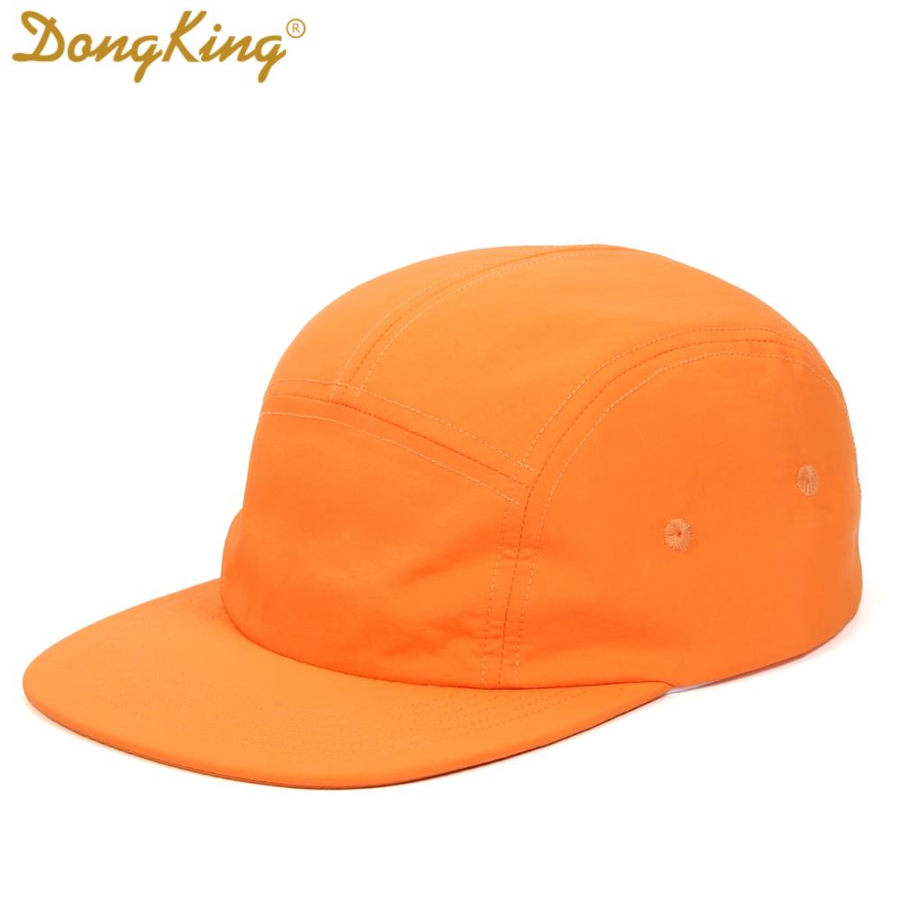 Dongking 5 Panelen Classic Baseball Cap Korte Rand Baseball Cap Taslon Splash Proof Stof Snel Droog Hoed Flat Bill big Size