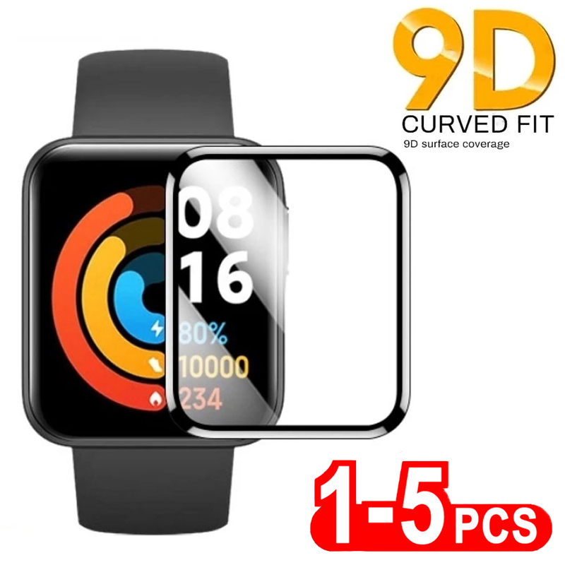 9D Curved Soft Glass Film for Redmi Watch 2 3 Lite 3 Active Full Screen Protector for Xiaomi Mi Watch Color Lite POCO Watch