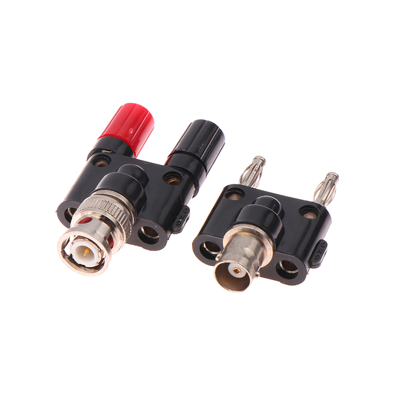 1Pc Adapter BNC Auf Bananen Stecker & Buchse Banana Weibliche Jack Buchse Binding Post RF Coax koaxial Splitter Konverter