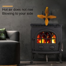 Thermische energie aangedreven oven fan milieuvriendelijke self-powered haard fan 4 blade