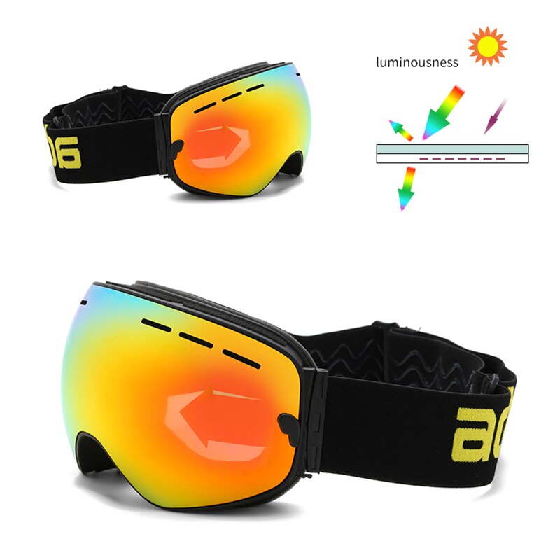 ACEXPNM Skibrillen Met Ski Masker Mannen Vrouwen Snowboard Goggles Bril Skiën UV400 Bescherming Anti-fog Sneeuw Skiën bril