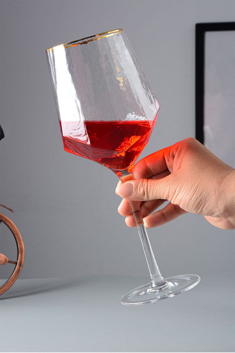 Golden edge Wine Glass Wedding Glasses Champagne Flutes Crystalline Wine Cup Exqusite Life Home Decoration Party