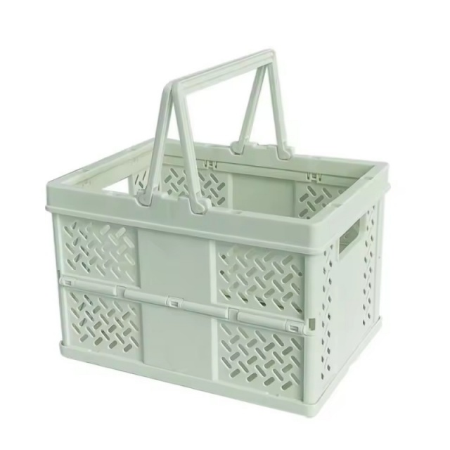Panier de rangement Pastel pliable, grande boîte de rangement pliable avec poignée pour la cuisine, le salon et l'organisation du bureau, 1 pièce: Rose chaud