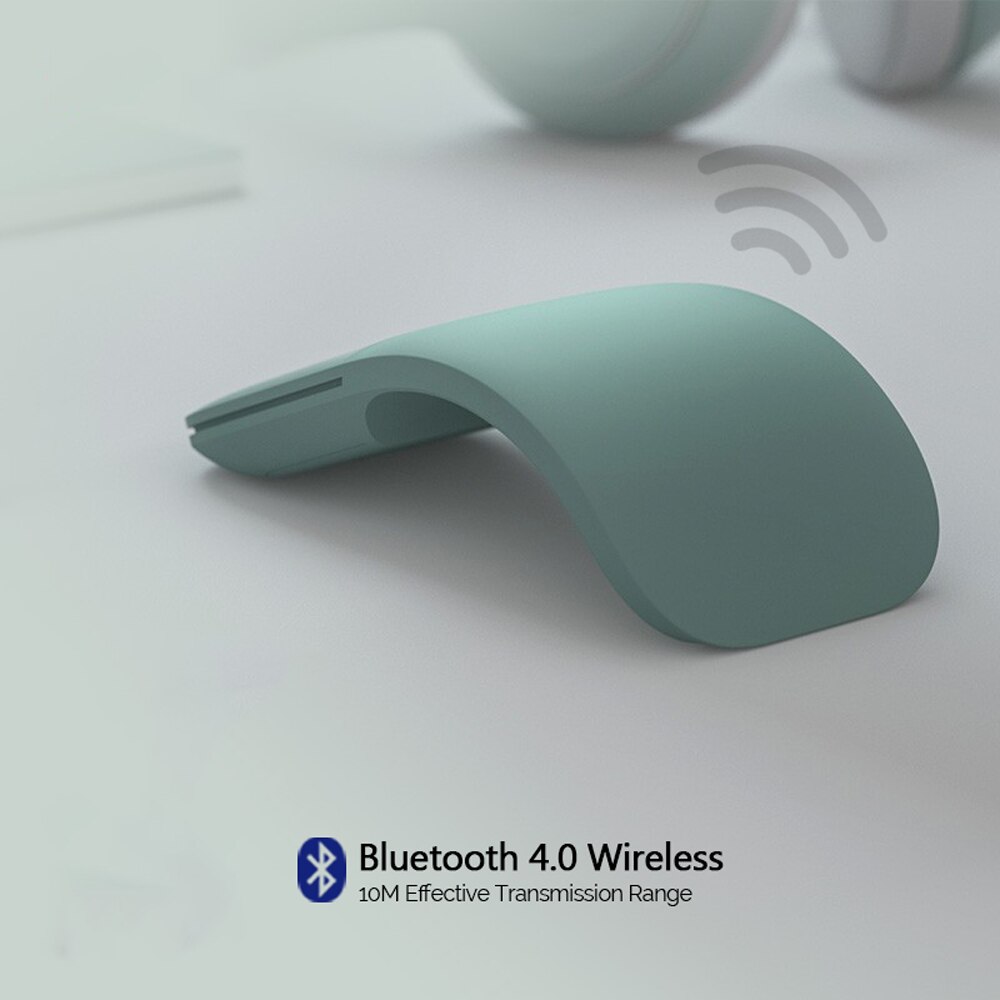 1600 dpi bluetooth 4.0 trådlös mus hopfällbar arc touch mause vikbara ultratunna mute möss för surfacebook laptop kontorsbruk