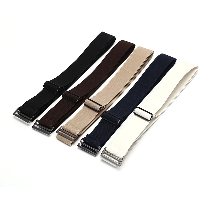 Women Invisible Belt Buckle Plastic Comfortable Elastic Belt For Women Men Adjustable No Show Web Belt For Jeans