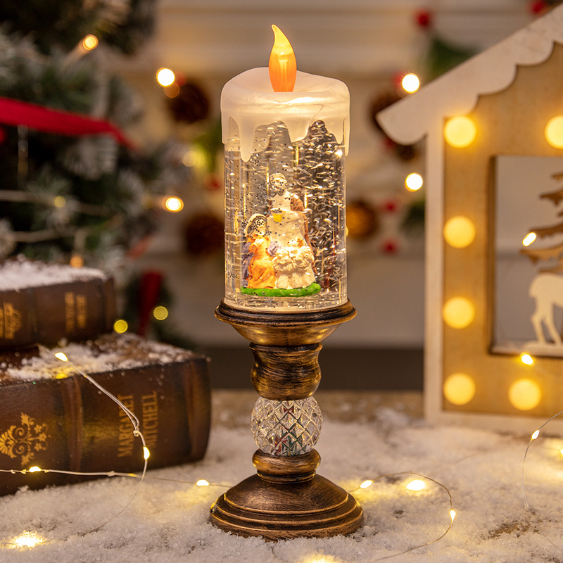 Weihnachtsdekorationen, Kerzenlichter, Weihnachten, Kristalllaternen, Schneelichter, Kindergeburtstag, Weihnachtsgeschenk, Szenenlayout: Kamel