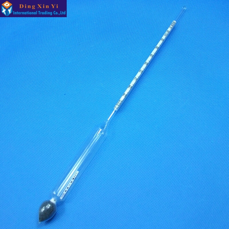 2PCS/lot 0.8-0.9/m3 portable glass Densitometers glass liquid hydrometer densimeter Density Meter