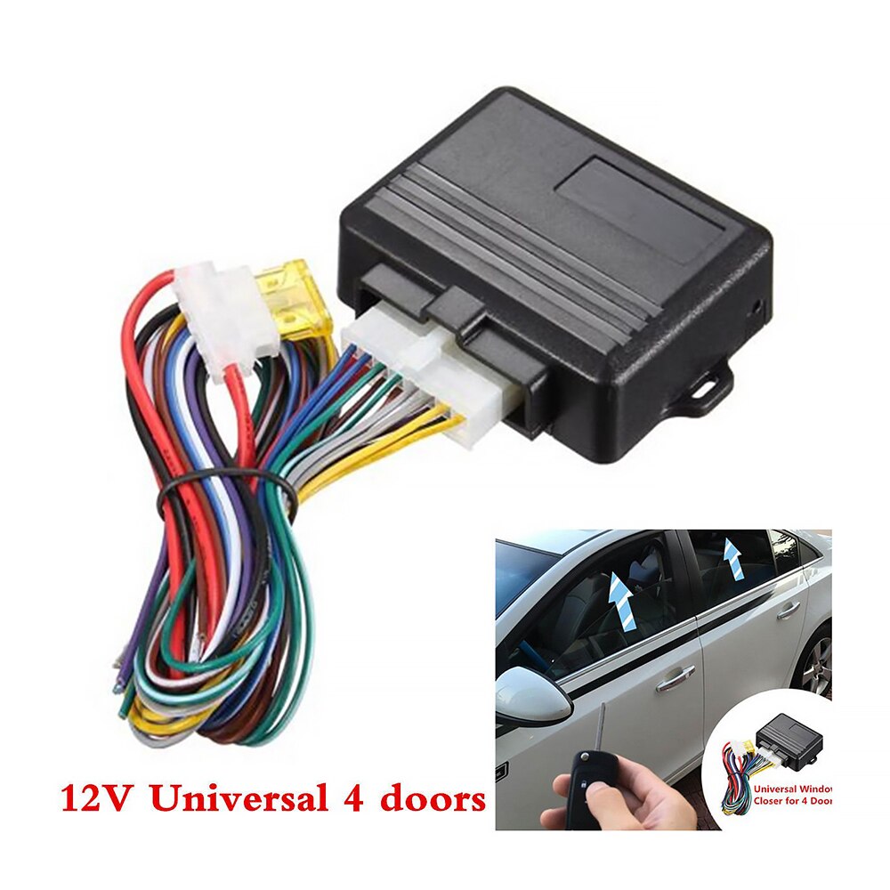 Universal 12V Car Power Window Roll Up Closer Module Alarm System For 4 Door Car Auto Close Window Glass Automatic Lifter Set