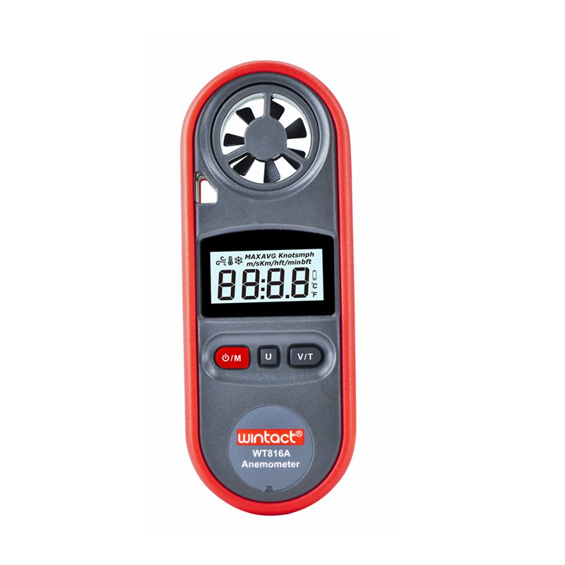 Digital vindmåler  ip67 lufthastighed beaufort skala  -10 ~ 45c c/f temperaturmål 30m/ s lcd vindhastighed kulde indikator måler