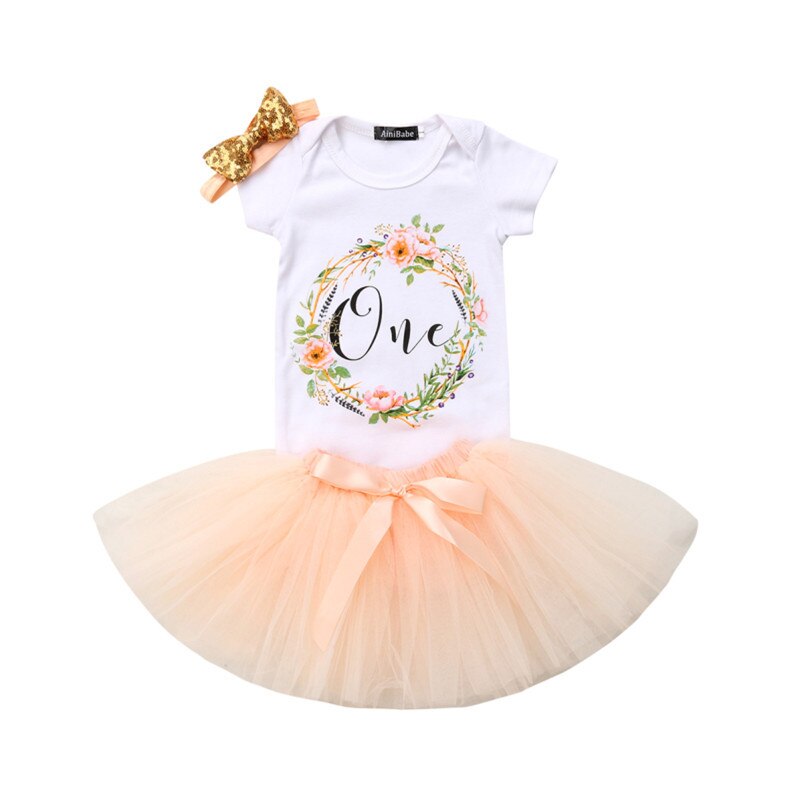 Barboteuse Tutu à fleurs pour bébé fille, ensemble jupe-bandeau, pour mariage, nouvel an, anniversaire, 1 an, frocs fantaisie pour enfant