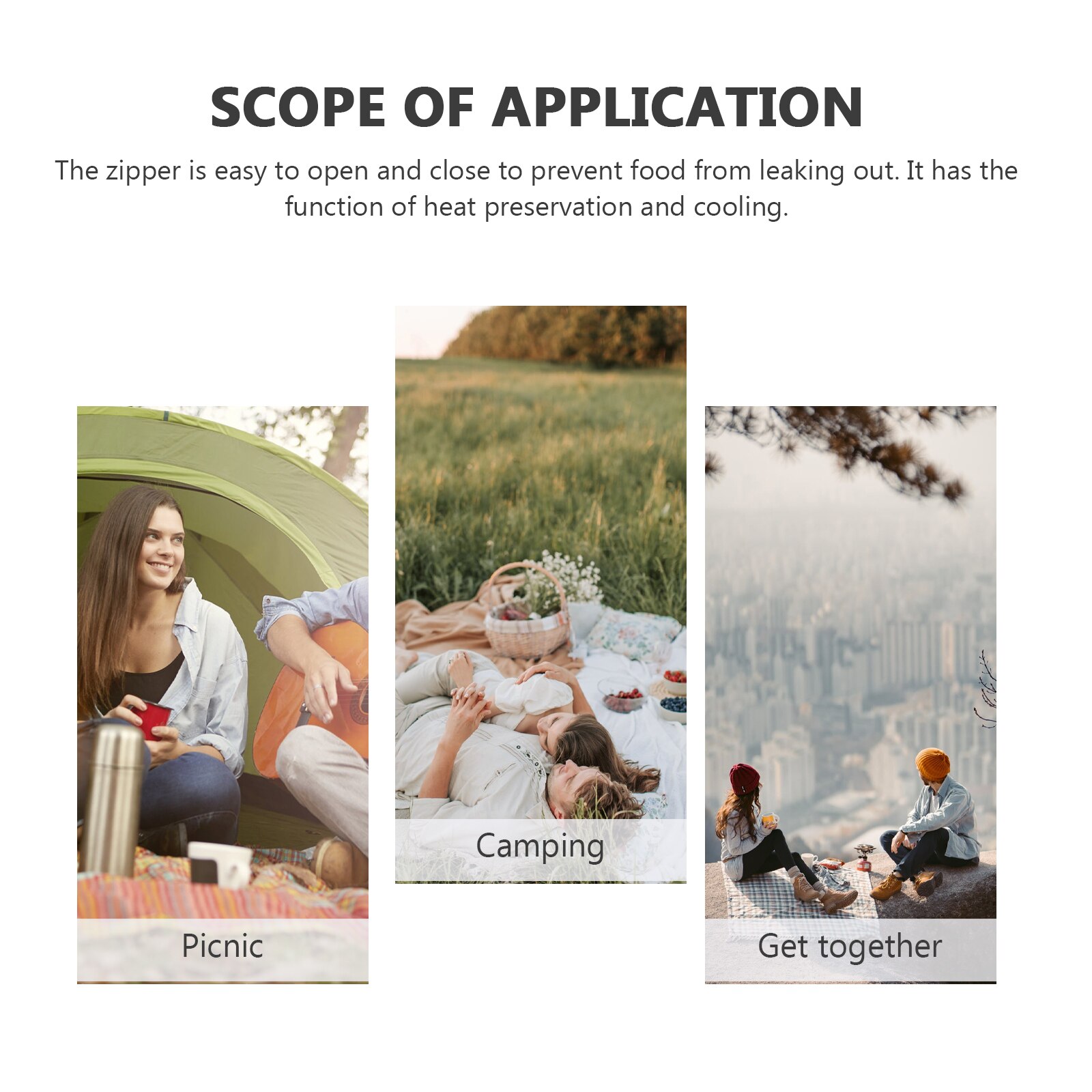 Reusable Grocery Bag Insulated Tote Cooler Bag Heavy Duty Shopping Bag (Black)