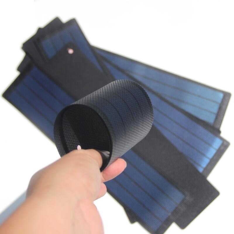 2W 6V Flexibele Zonnecel Amorf Silicium Opvouwbare Zonnepaneel Diy Solar Charger Voor 3.7V Super Slim waterdicht 1Pcs