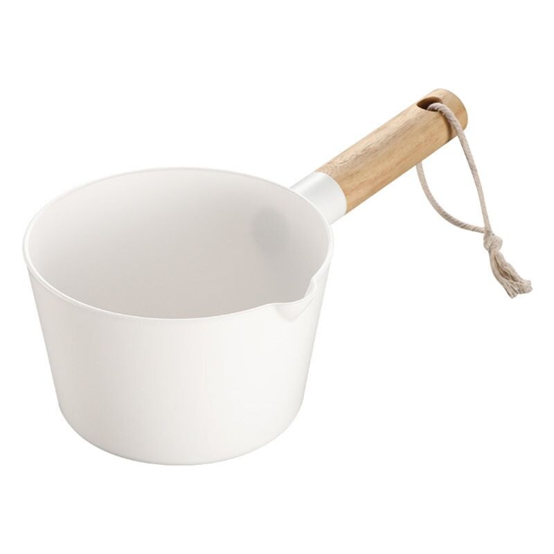 Cocina largo de madera manija agua cucharón baño blanco cuchara estilo japonés hogar 449C