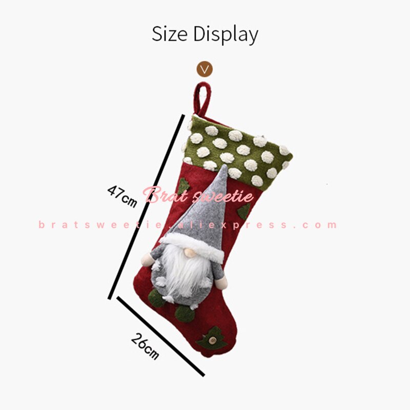 3 Stks/set Grote Faceless Gnome Elanden Pop Kerst Kousen Bag Kerstman Clase Xmas Tree Opknoping Ornament Decoratie Voor Thuis
