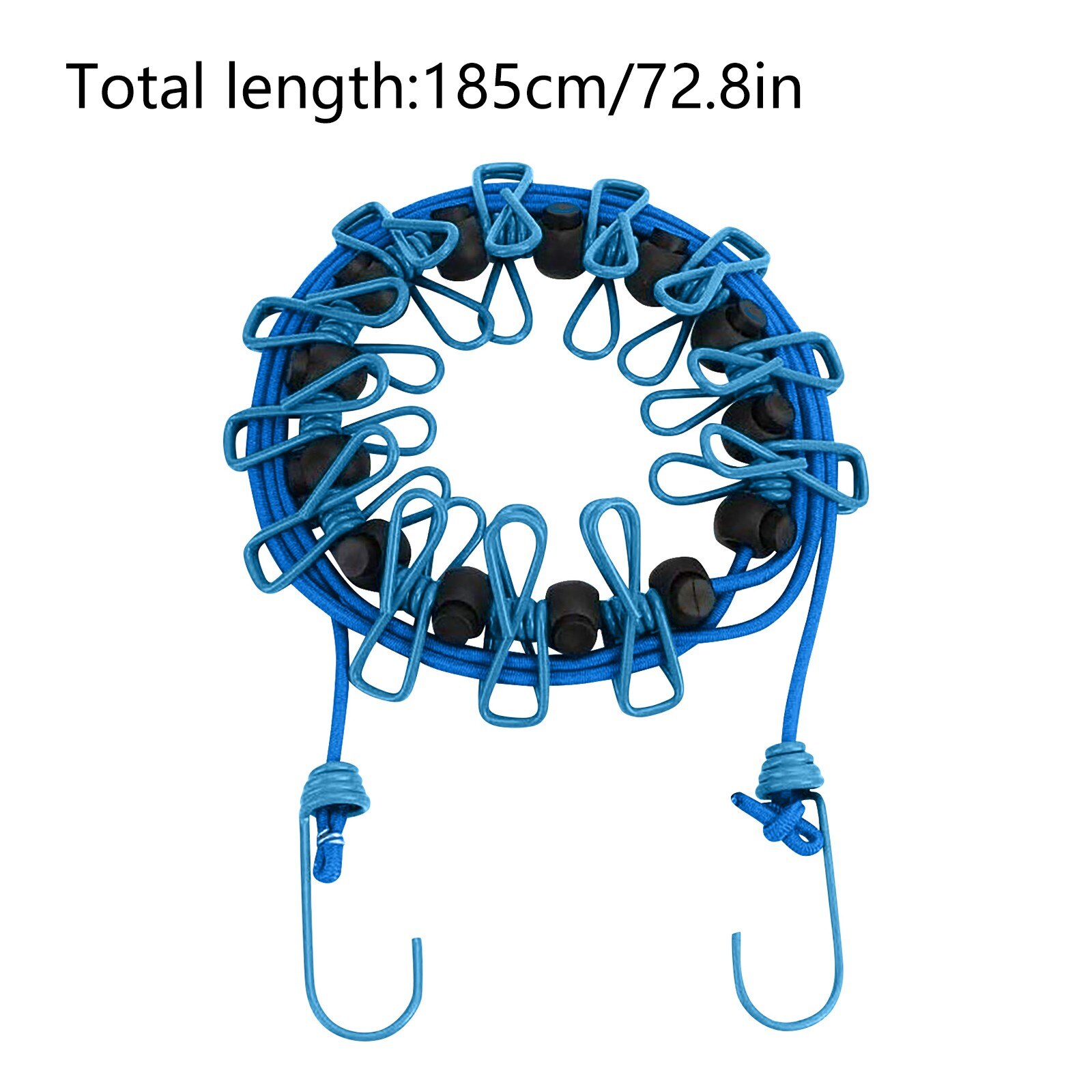 Portable Travel Clothesline Multifunction Drying Rack Clothes Line With 12 Clips Cloth Hangers Steel Clothes Line Pegs Clothesli: A