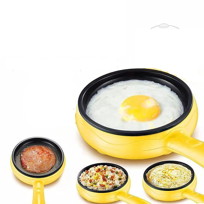 Kleine Koekenpan 1PC Frituren Sautéen Koken Multifunctionele Alles-in-Een Kleine Mini Elektrische Eierkoker Ontbijt machine